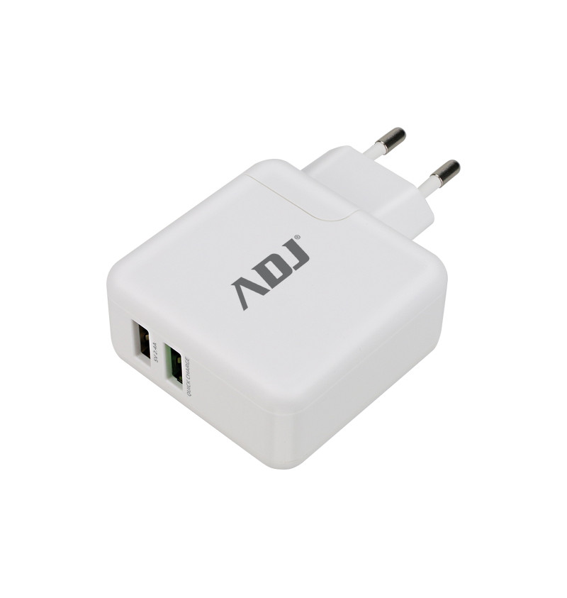 ADJ 2-Poorts USB Quick Charger - Wit