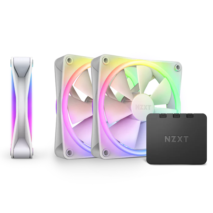 NZXT F120 RGB - 120mm RGB Fans - Triple - White
