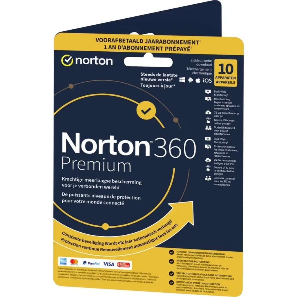 Norton 360 Premium 1 Year (OEM), 10 Devices