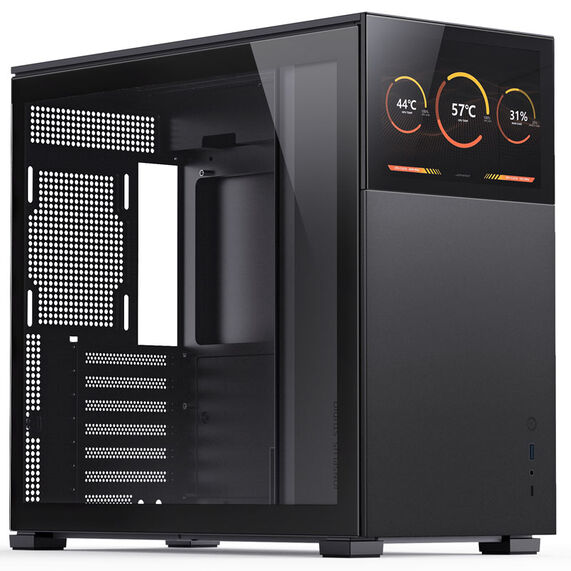 Jonsbo D41 Screen ATX Case, Tempered Glass - Zwart
