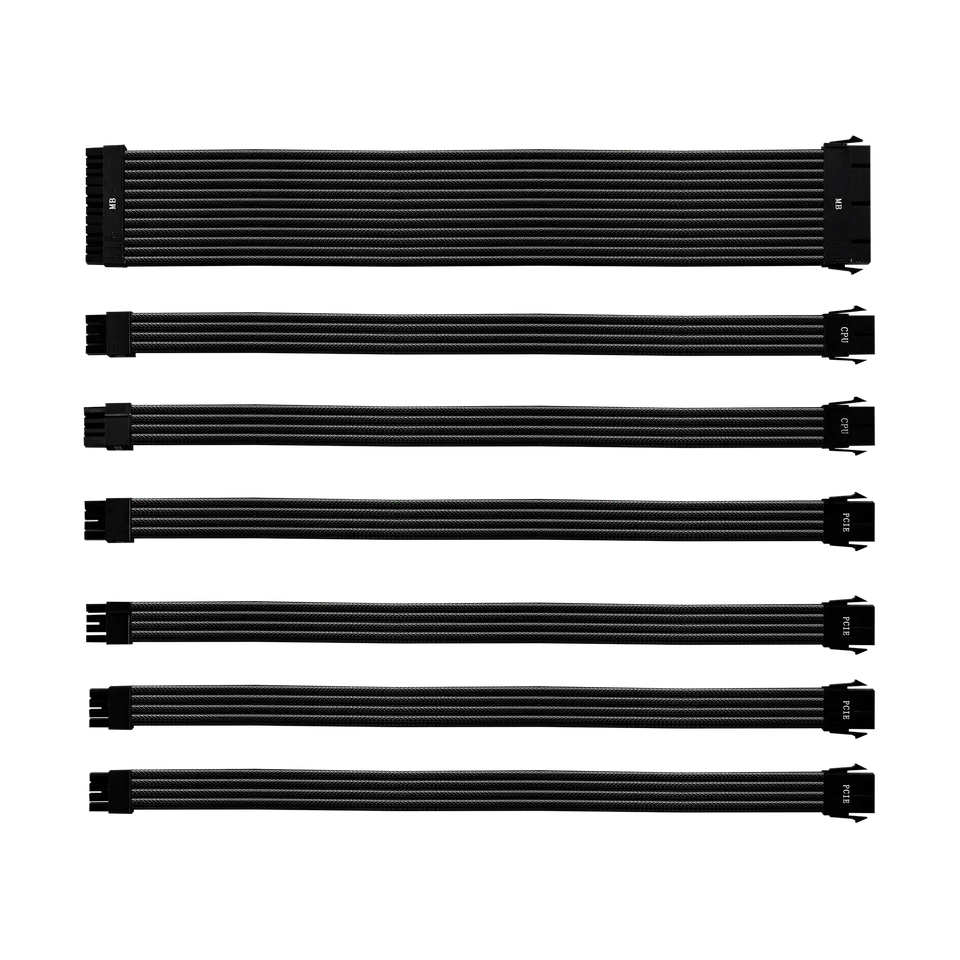 Cooler Master Colored Extension Cable Kit Zwart