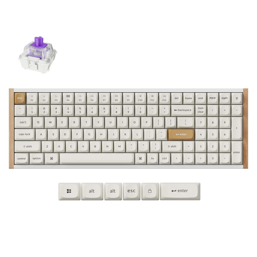 Keychron K4 HE Swappable RGB Backlight Aluminum Nebula Switch - White (Special Edition)
