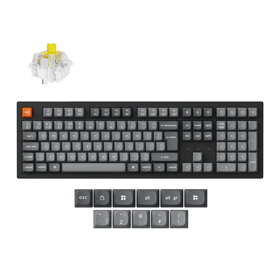 Keychron K10 Max Swappable RGB Backlight Banana Switch - Black