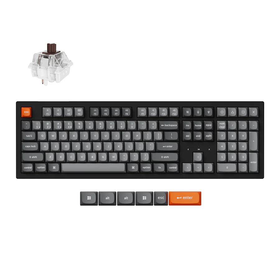 Keychron K10 Max Swappable RGB Backlight Brown Switch - Black