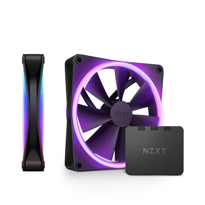 [RF-D14DF-B1] NZXT F140 RGB DUO - 140mm RGB Fan - Twin - Black