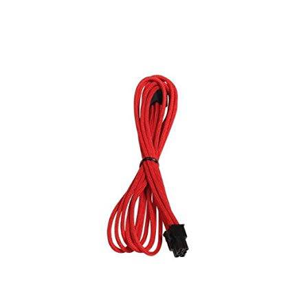 [BFA-MSC-6PEG45RK-RP] Intern BitFenix 6-Pin Extension Cable PCI-E Sleeved Red/Blak