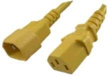 [AK5117] ACT Powercord Yellow 1.20M C13 - C14 (extension)