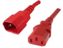 [AK5106] ACT Powercord Red 1.80M C13 - C14 (extension)