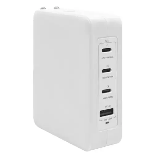[HOME142UC-EU] 142W GaN 4 port USB-C/USB-A wall charger