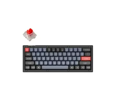 [V4-A1-UK] Keychron V4 Swappable RGB Backlight Red Switch - Frosted Black